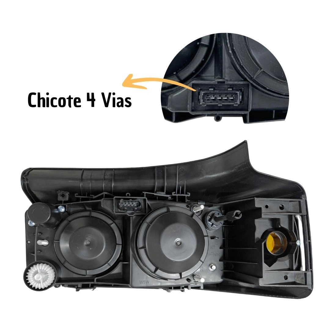 Par Farol Deitado Para Volvo VM 17 23 Com Moldura e Pisca