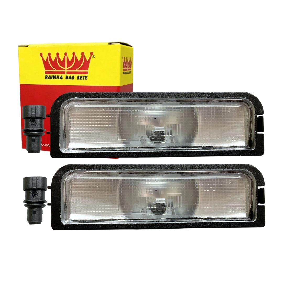 Par Lanterna Luz Placa Para VW Fox 2010 a 2014 Com Soquete