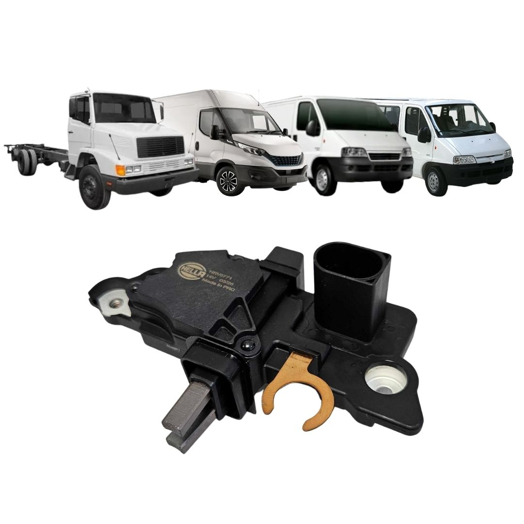 Regulador de Voltagem Alternador 12V Hella Fiat Ducato Iveco Daily Mercedes-Benz Peugeot Boxer Regulador de Voltagem Alternador 12V Hella Fiat Ducato Iveco Daily Mercedes-Benz Peugeot Boxer