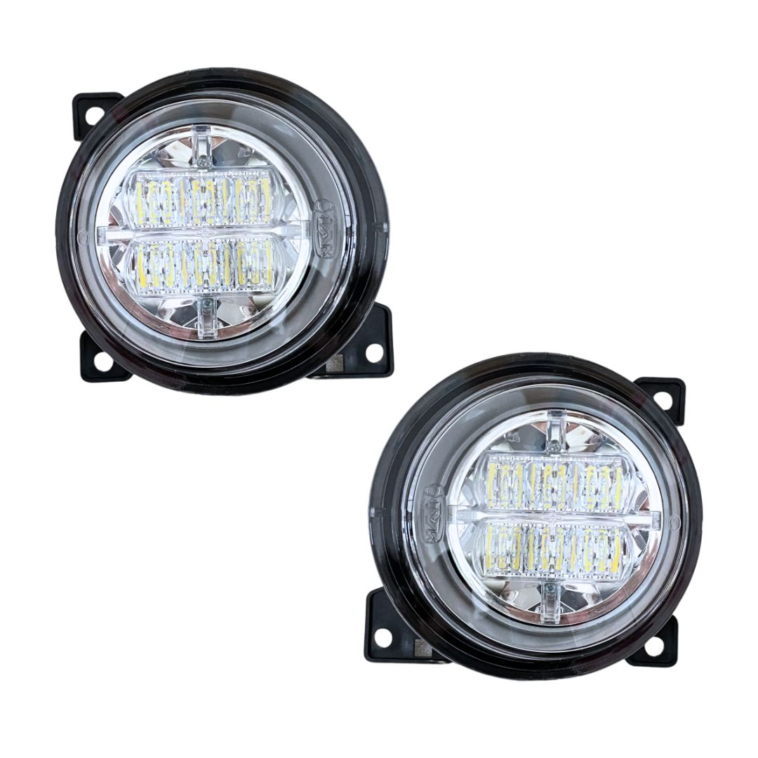 Par Farol Auxiliar Neblina Para Scania Serie 5 Full Led Farol Neblina Scania S5 Led Plug e Play