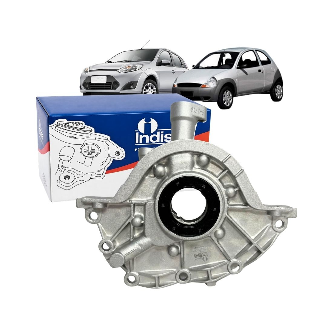 Bomba de Óleo Ford Fiesta Ka EcoSport Focus Courier Escort 1.0 1.6 8V Zetec Rocam Flex Supercharger Com Junta e Anel