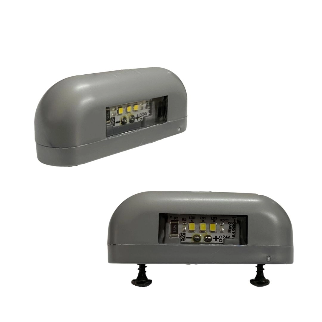 Kit Lanterna Traseira Carretinha Leds Cristal + Luz de Placa