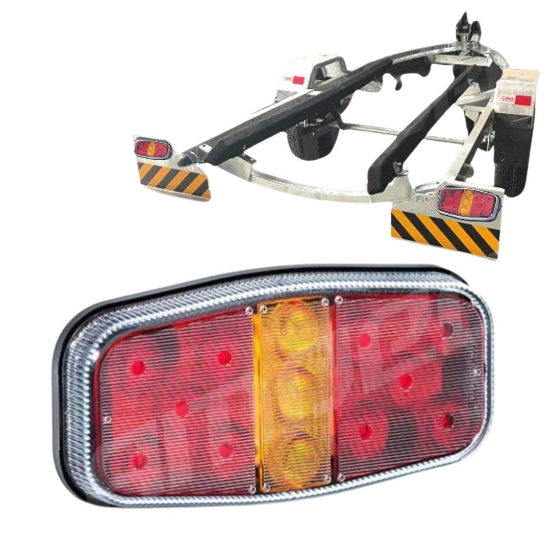 Lanterna Traseira Canoinha LED 12v Universal Carretinha Reboque Sinal Sul 2133 12
