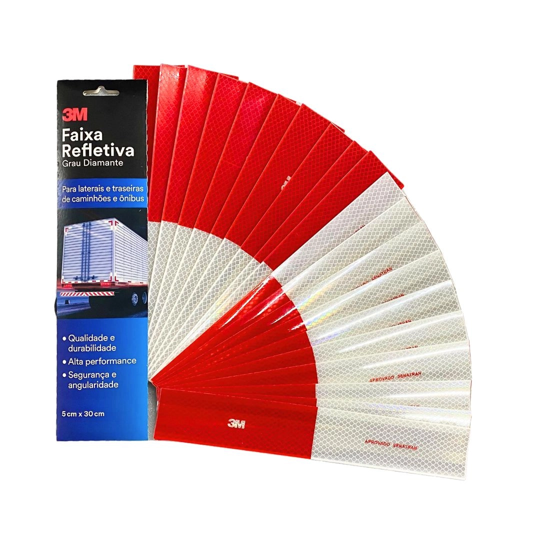 Kit 20 Faixas Refletivas Lateral 3M Original