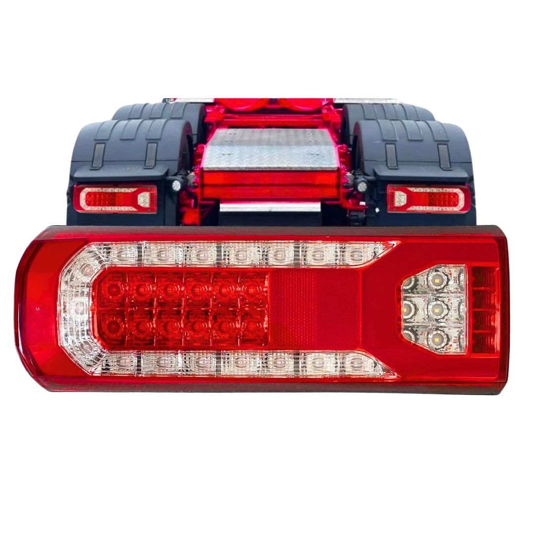 	Lanterna Traseira LED 24V Para Caminhão Mercedes-Benz Axor Actros Lado Esquerdo