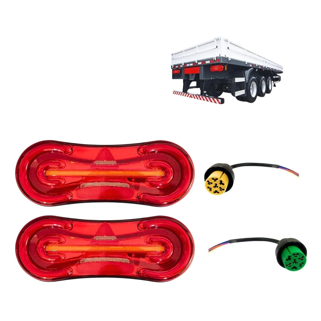 Kit Lanterna Traseira Carreta Para Facchini 19 LED 24V