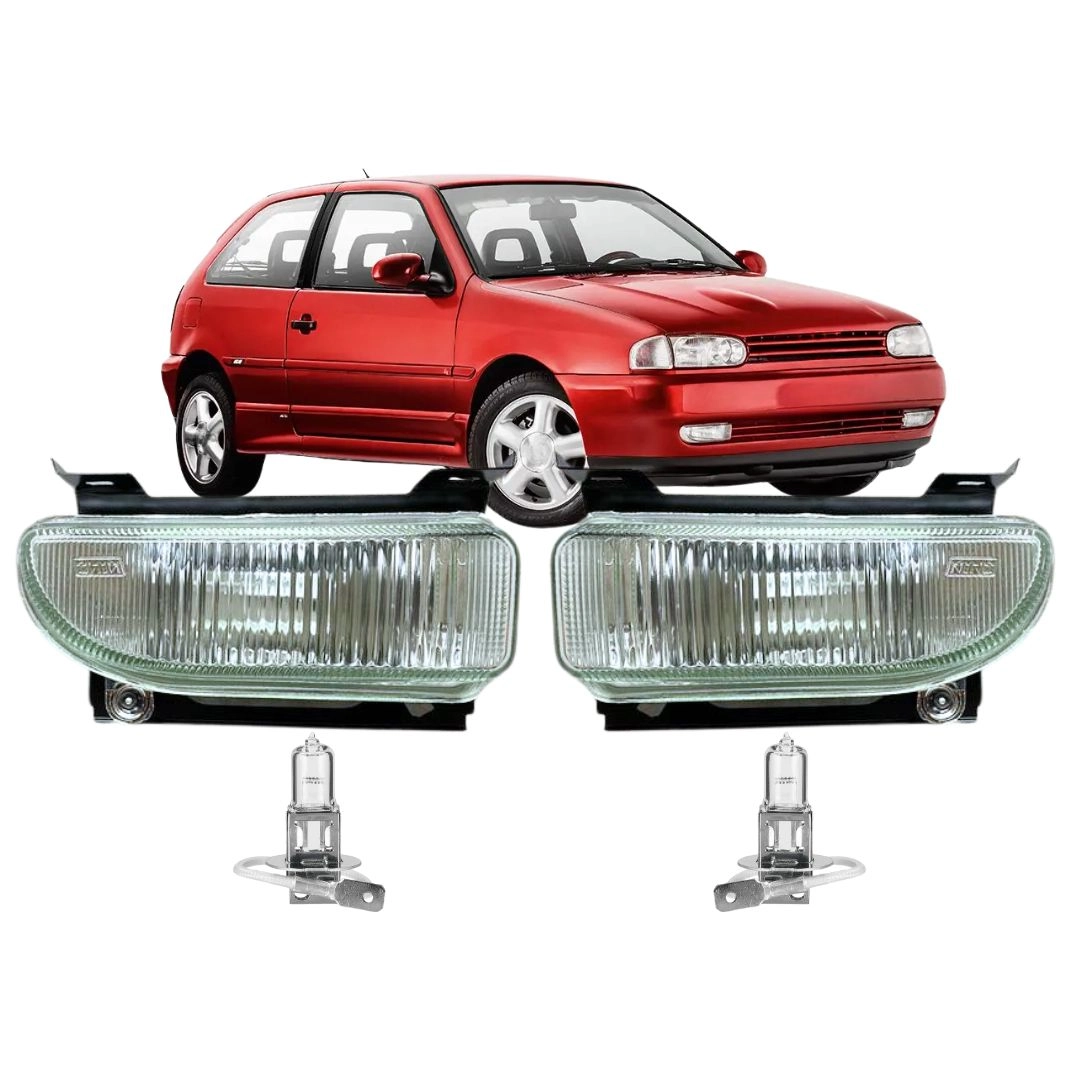 Par Farol Milha Para Gol Parati Saveiro G2 até 1999 Vidro