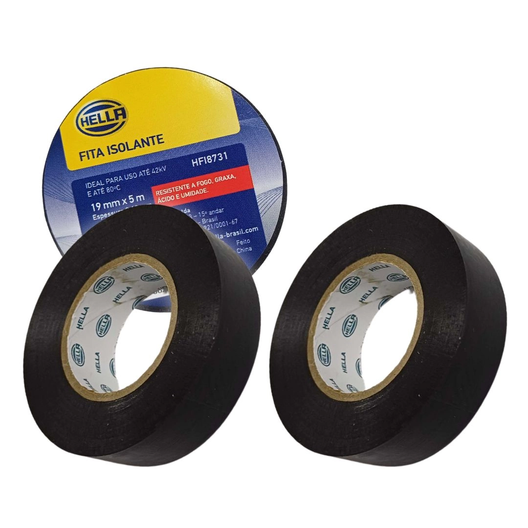 Par Fita Isolante 19mm 5m Resistente Fogo Umidade Hella 