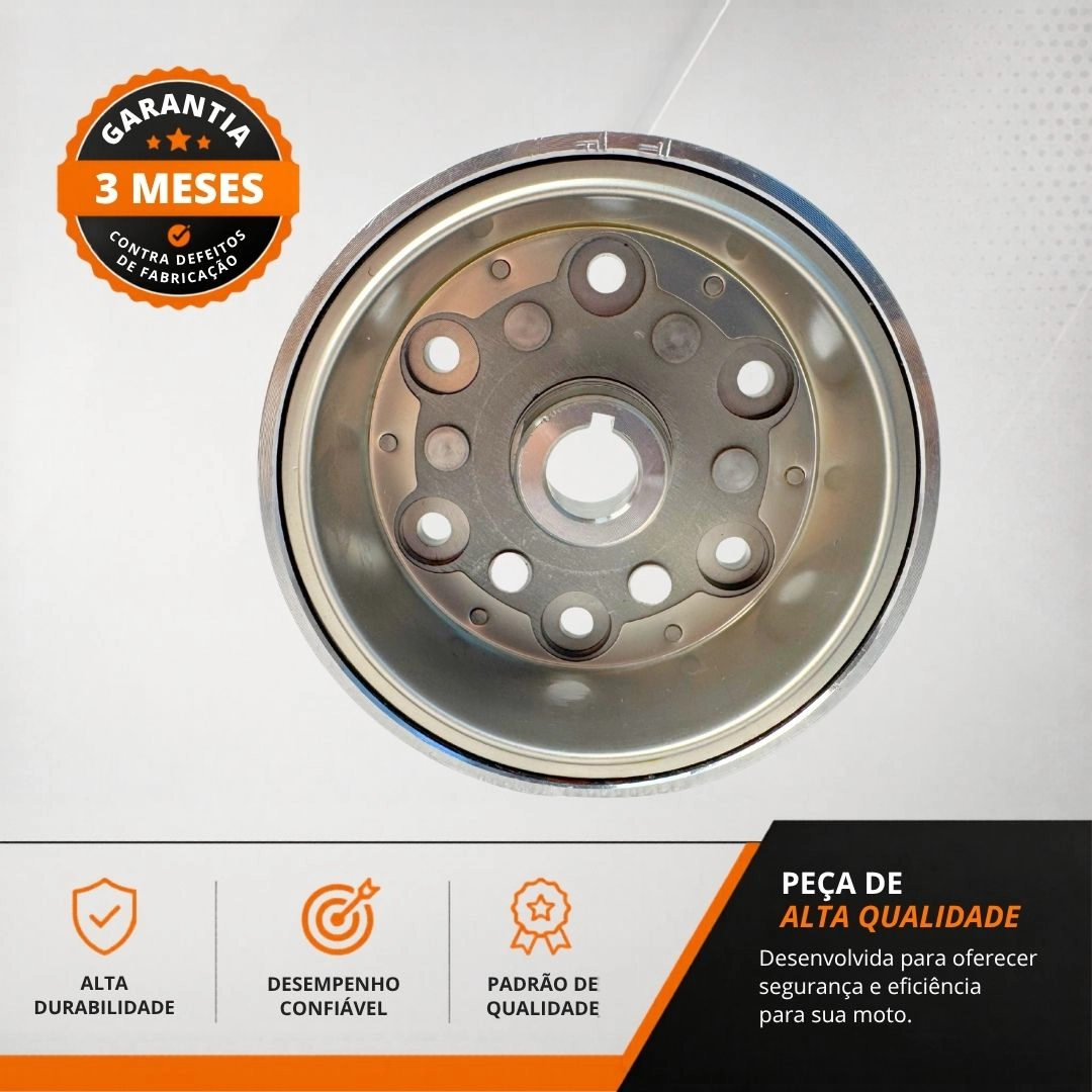 Volante Magneto Para Honda Cg Fan 125 Cg Cargo 125 Es Esd 2009 a 2015 Bros 125 Magnetron 90230920