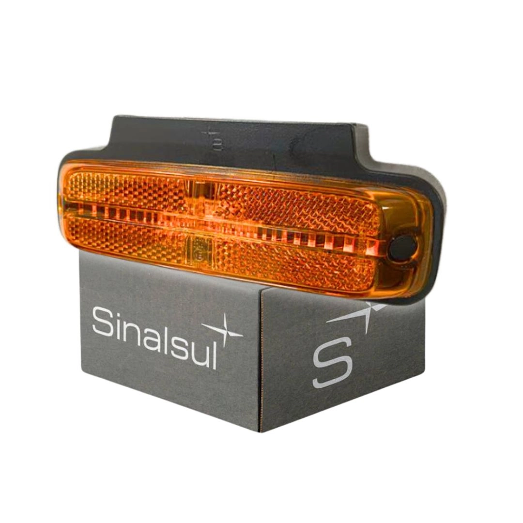 Lanterna Lateral Posição Refletor Com Suporte LED Amarela