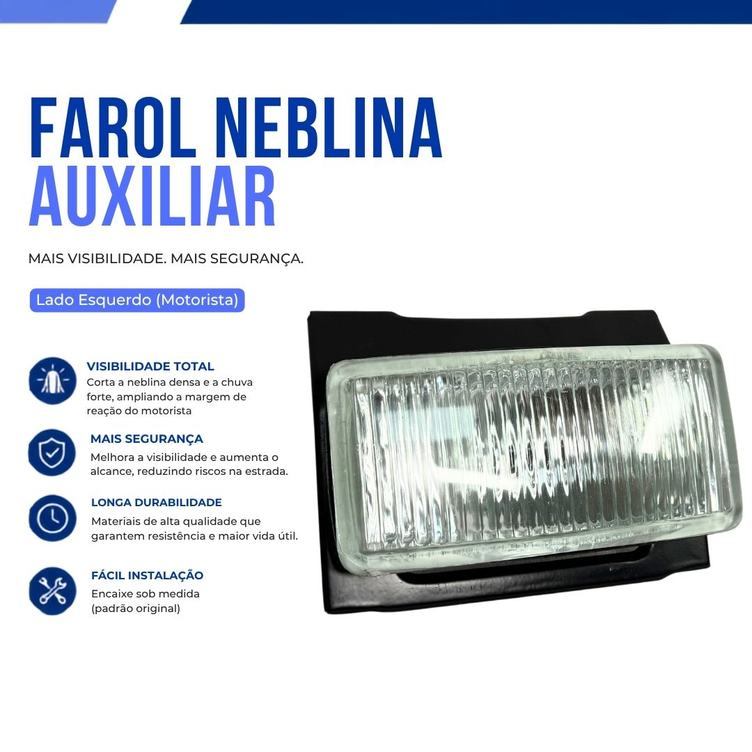 Farol Auxiliar de Milha Neblina Lado Esquerdo Vidro com Suporte Ford Escort Verona 1987 a 1992 VW Apollo 1990 a 1992 Farol Auxiliar de Milha Neblina Lado Esquerdo Vidro com Suporte Ford Escort Verona 1987 a 1992 VW Apollo 1990 a 1992