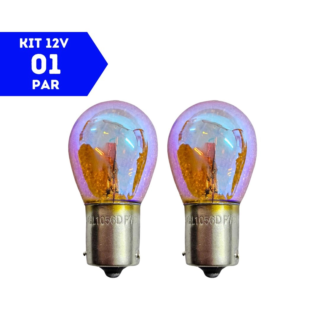 Par Lâmpadas Automotiva Diadem 7507 12v PY21W Pisca Seta Azul Cor Âmbar Gauss GL1056D Par Lâmpadas Automotiva Diadem 7507 12v PY21W Pisca Seta Azul Cor Âmbar Gauss GL1056D