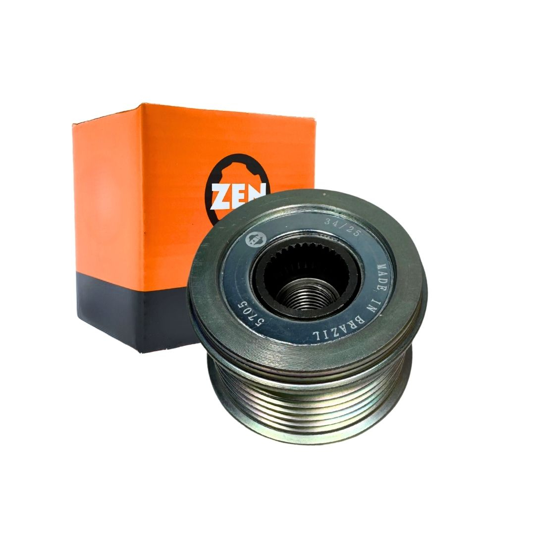 Polia Roda Livre do Alternador Denso 7 Filetes Para Toyota Hilux 2.7 Flex e Gasolina Tacoma 2.7 Zen Polia Roda Livre do Alternador Denso 7 Filetes Para Toyota Hilux 2.7 Flex e Gasolina Tacoma 2.7 Zen