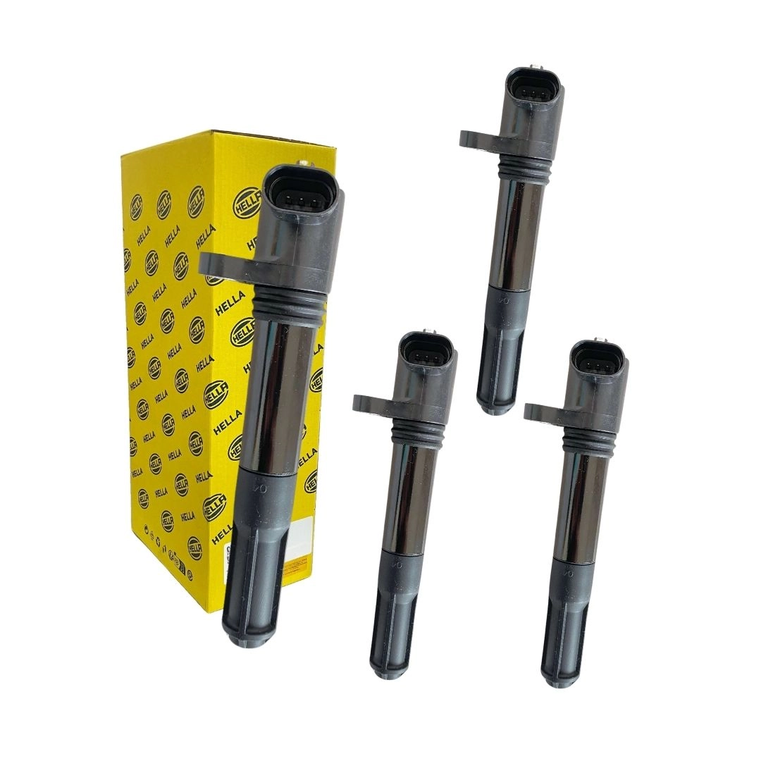 Kit 4 Bobina de Ignição para Fiat 500 1.4 2011 a 2015 Hella