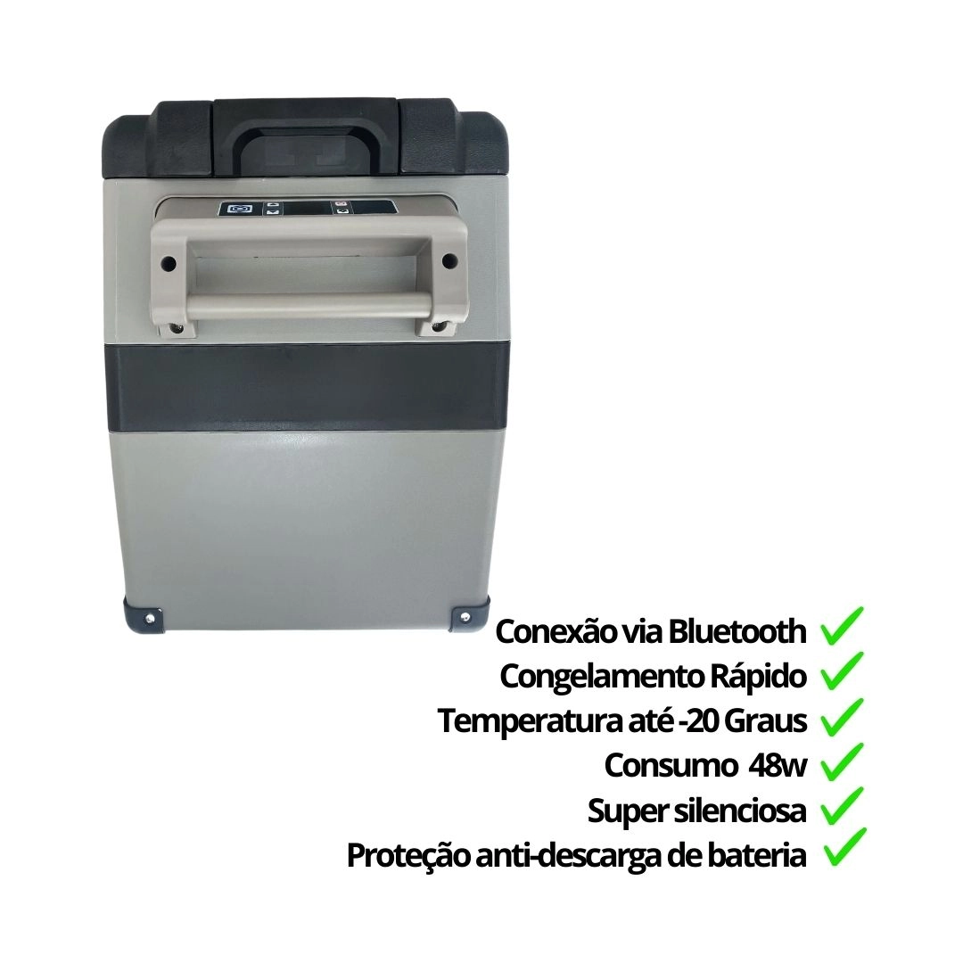 Geladeira Portátil 45L 12v/24v 110v/220v Caminhão Ônibus Van