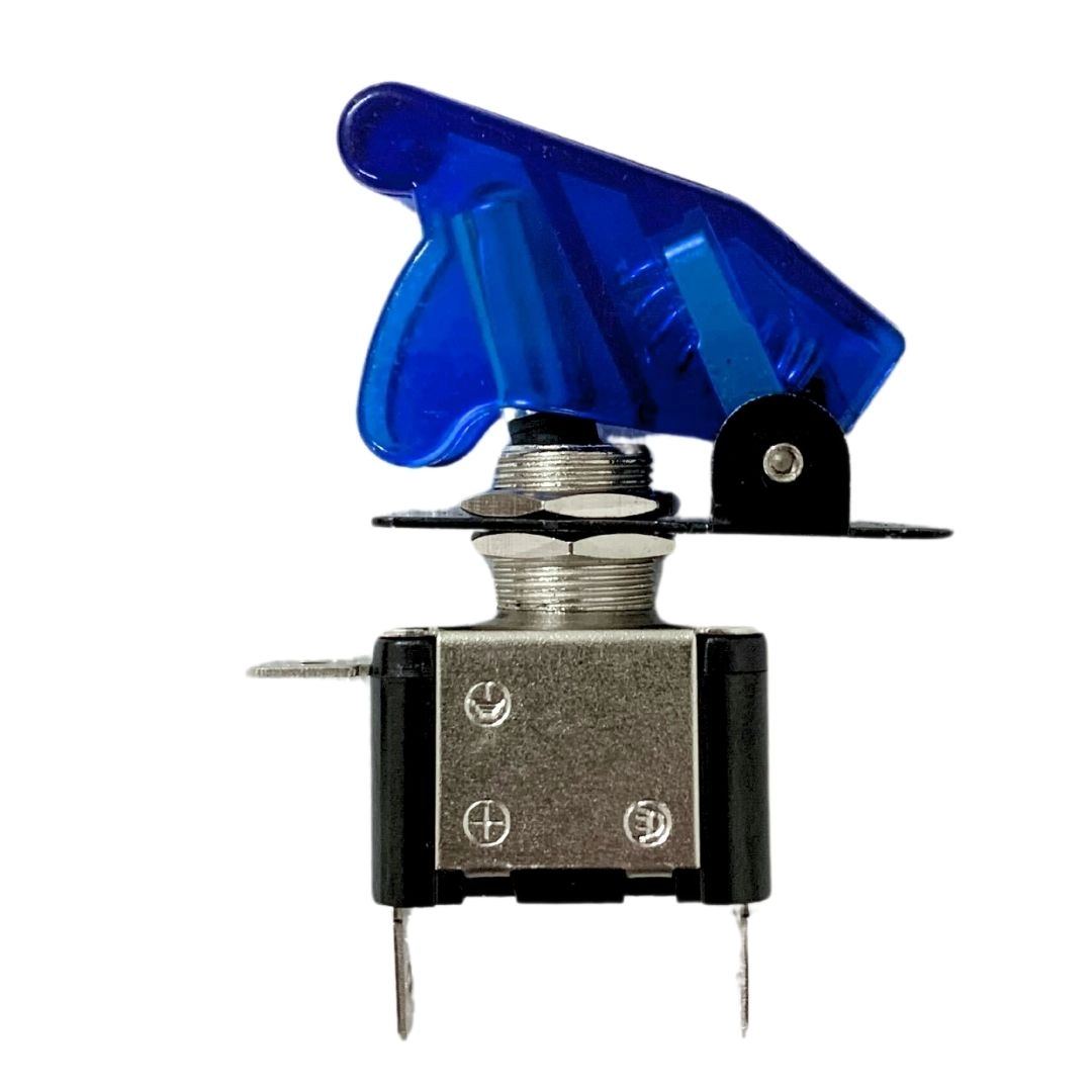 Kit 4 Chave Botão Liga Desliga 2 Posições 12v Capa Azul LED