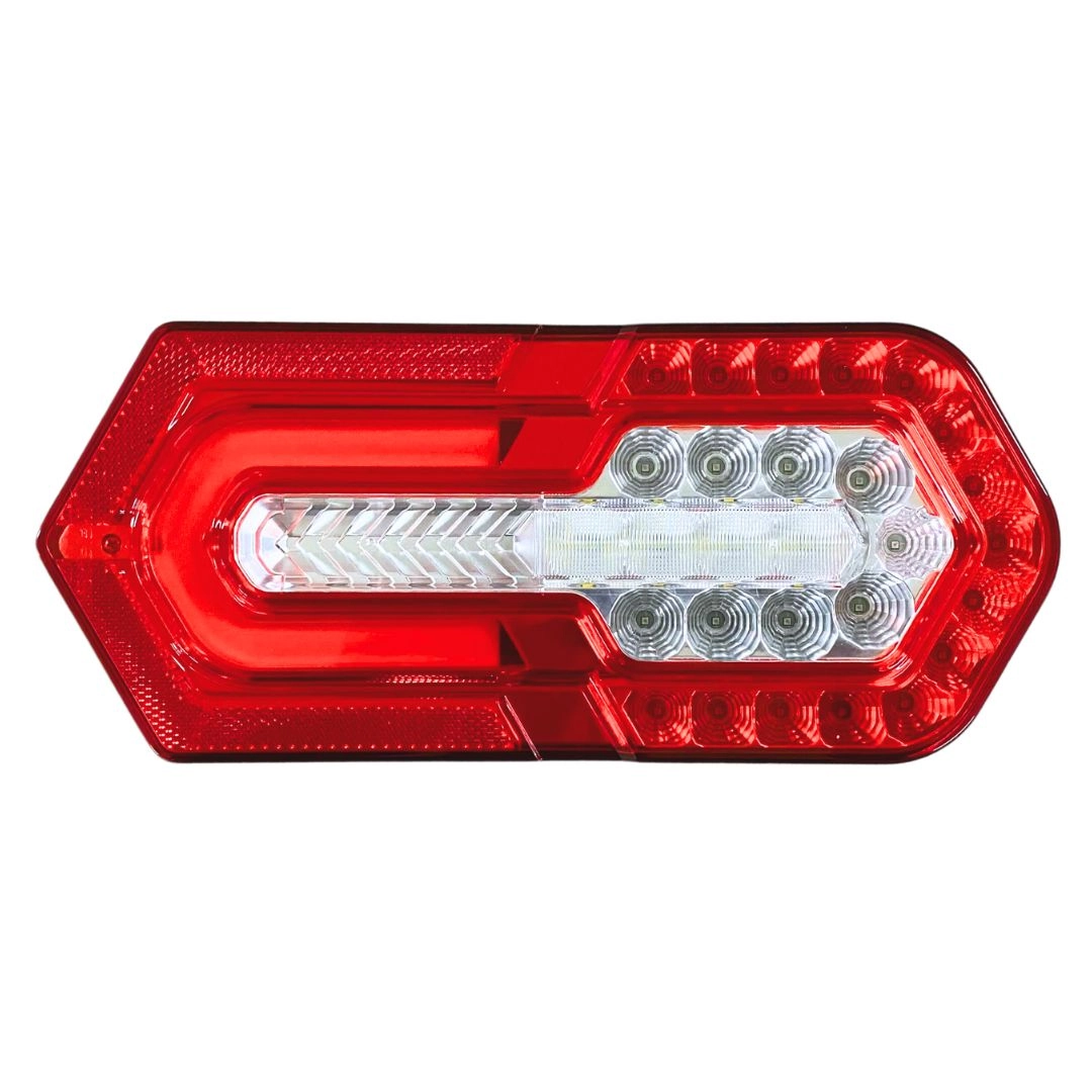 Lanterna Traseira 24v LED Universal Implementos Posição Freio Ré Pisca Sequencial Sinal Sul 223724 