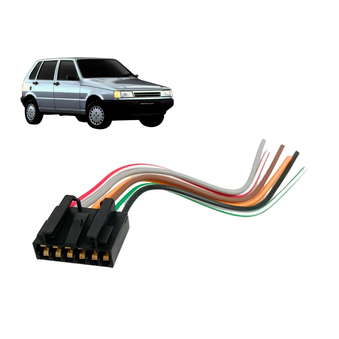 Chicote Fêmea 6 Vias Para Painel Fiat Uno Chicote Fêmea 6 Vias Para Painel Fiat Uno