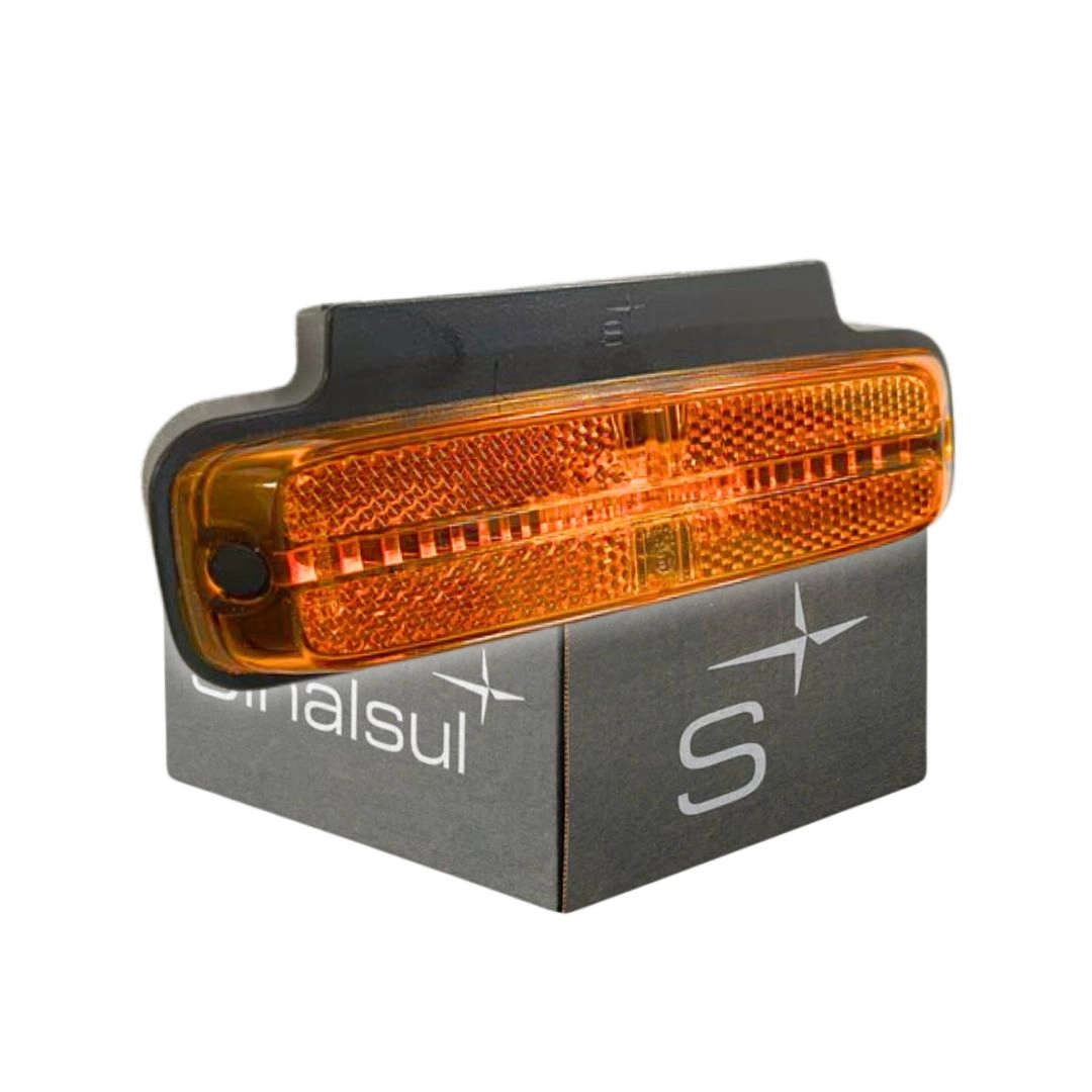 Lanterna Lateral Posição Direcional Com Suporte LED Amarela