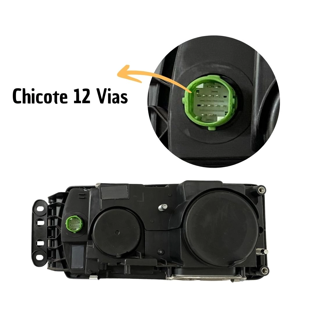 Farol Para Iveco Stralis Hi-way Cromado Led Esquerdo Farol Para Iveco Stralis Hi-way Cromado Led Esquerdo