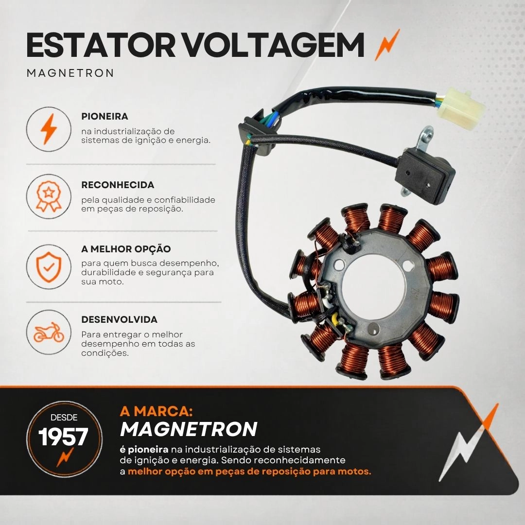 Estator Completo Com Bobina de Pulso Para Honda Cg Fan 125 Es Ks CG Cargo 125 Magnetron 90278670 Estator Completo Com Bobina de Pulso Para Honda Cg Fan 125 Es Ks CG Cargo 125 Magnetron 90278670