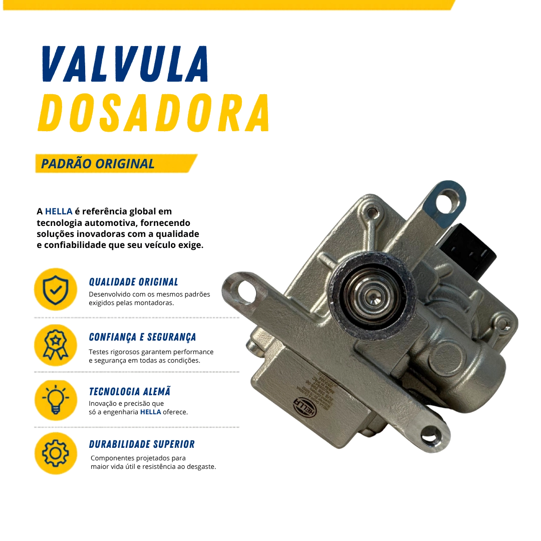 Válvula Dosadora Arla 32 24v Para Caminhão DAF CF XF Após 2020 Ecofit Hella 2115847 Válvula Dosadora Arla 32 24v Para Caminhão DAF CF XF Após 2020 Ecofit Hella 2115847