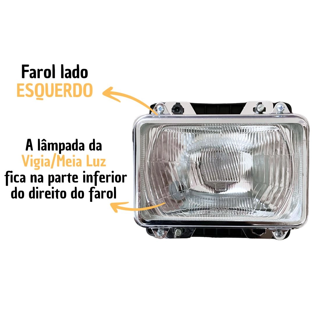 Kit 4 Farol ParaMb Mercedes Bicudo + Lâmpada 12v Nino