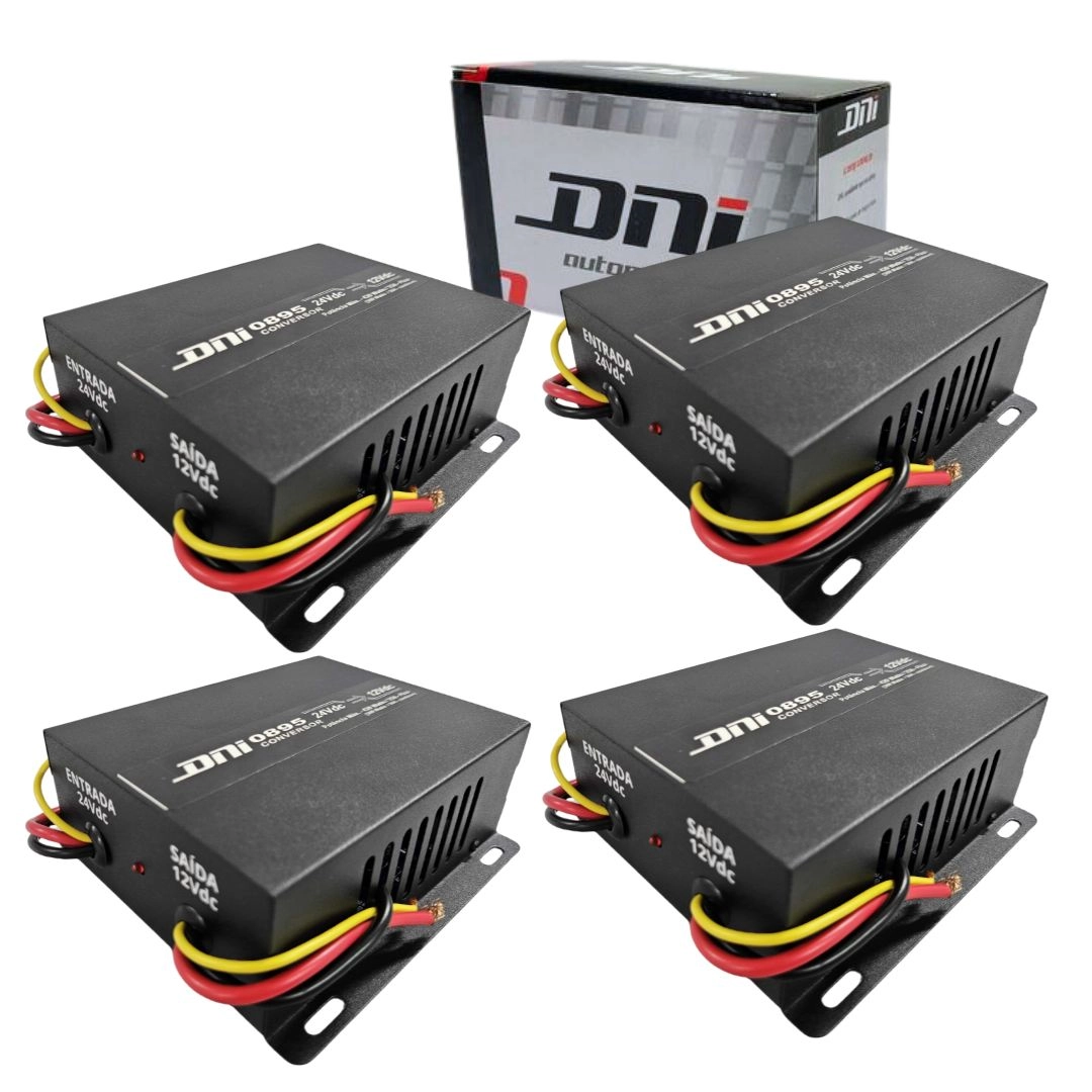 Kit 4 Conversor Inversor Tensão 24V para 12V 420W Cooler