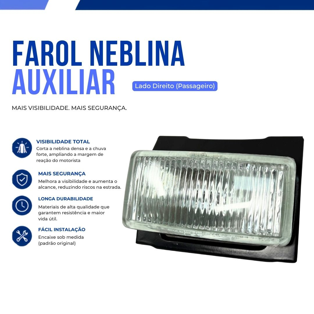 Farol Auxiliar de Milha Neblina Lado Direito Vidro com Suporte Ford Escort Verona 1987 a 1992 VW Apollo 1990 a 1992 Farol Auxiliar de Milha Neblina Lado Direito Vidro com Suporte Ford Escort Verona 1987 a 1992 VW Apollo 1990 a 1992
