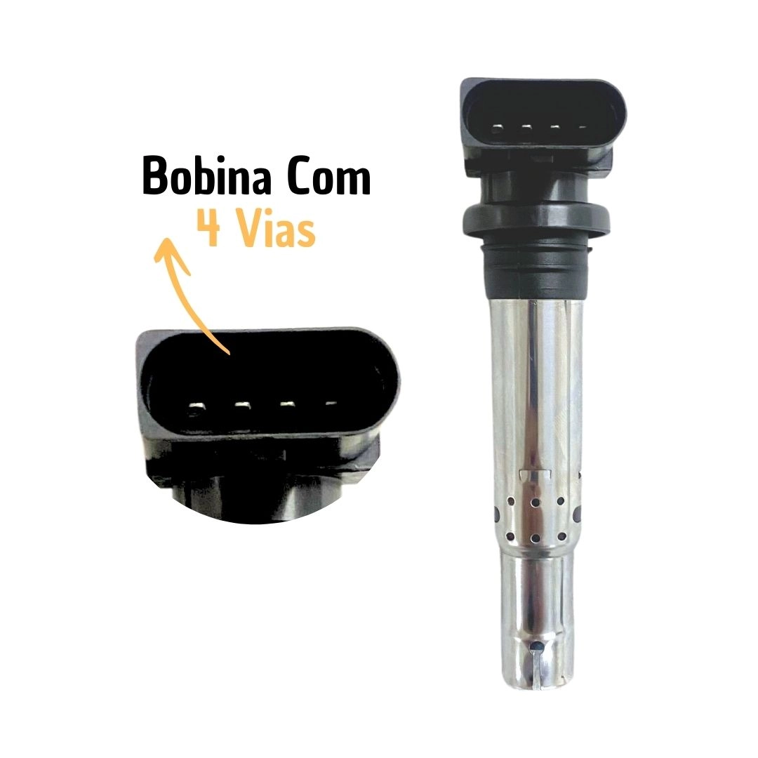 Bobina de Ignição Para  Audi A1 1.4 2010 a 2016 Hella