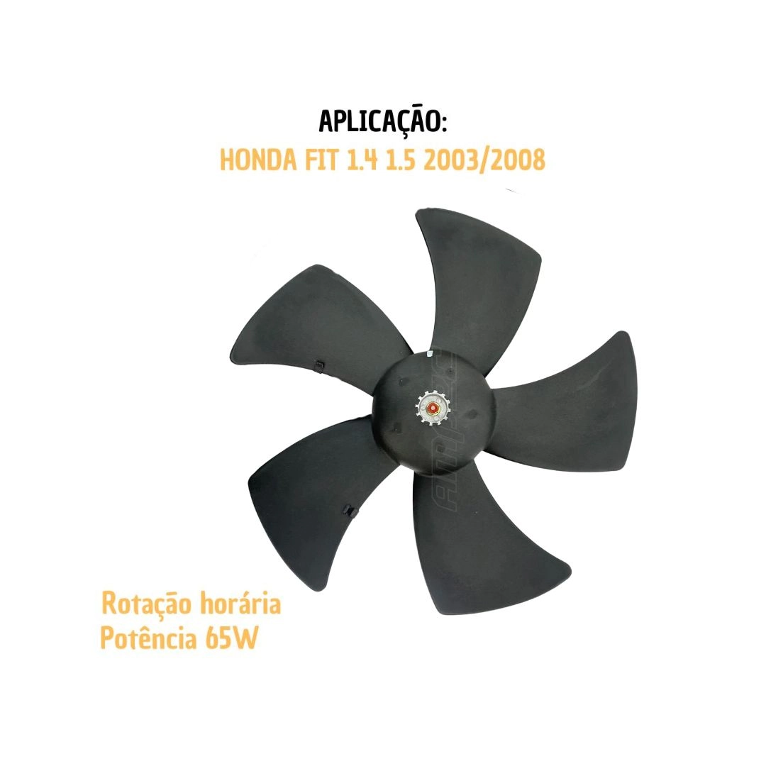 Ventoinha Radiador Compativel Honda Fit 2003 2008 com Ar