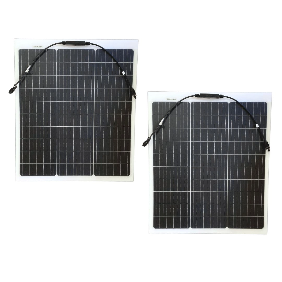 Par Painel Solar Automotivo Flexível Caminhão MotorHome 70w