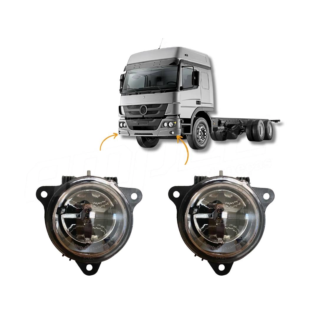 Par Farol Auxiliar ParaMercedes Atego Milha Neblina