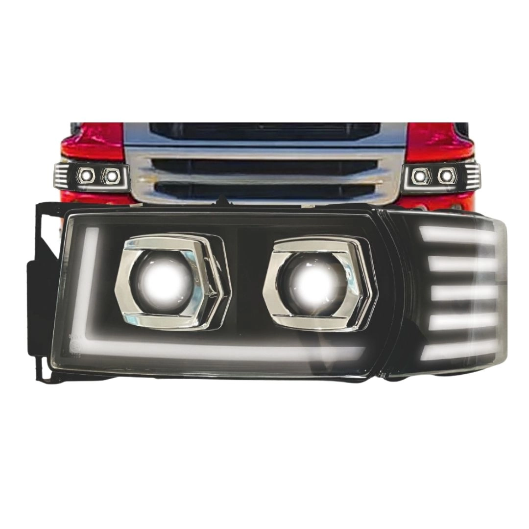 Farol Lanterna Pisca Seta Para Caminhão Scania S5 P G R Full Led Lado Esquerdo
