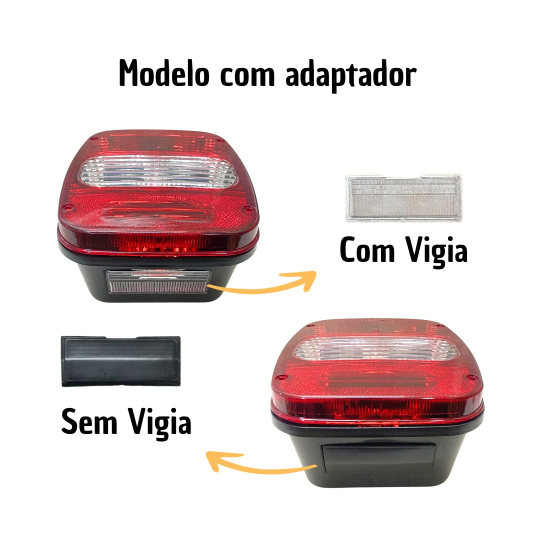 Par Lanterna Traseira Marmita Moderna Universal Para Caminhão Constellation Jipe Troller Ford F4000