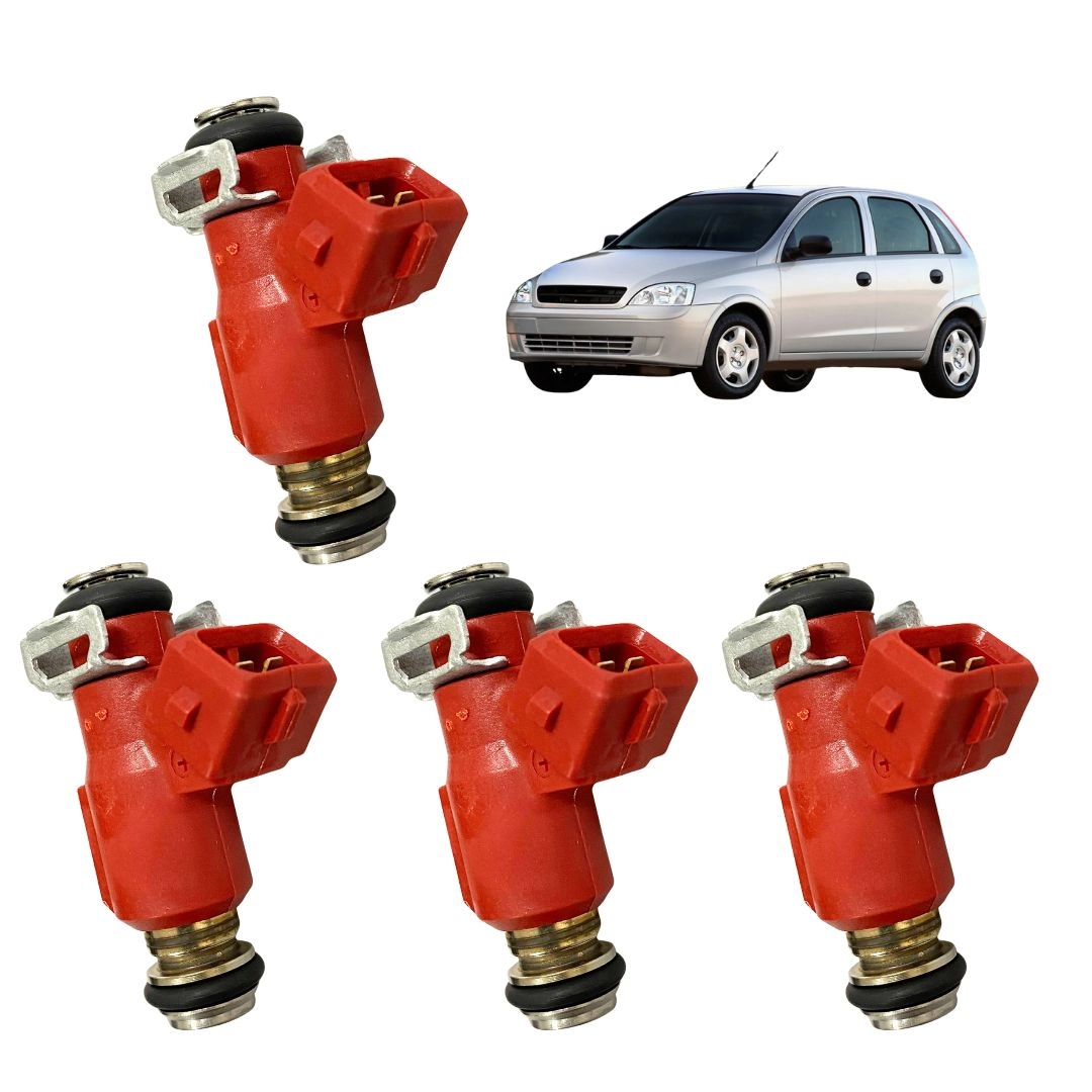 Kit 4 Bico Injetor Combustível Para Corsa 1.4 2007 a 2012 Kit 4 Bico Injetor Combustível Para Corsa 1.4 2007 a 2012