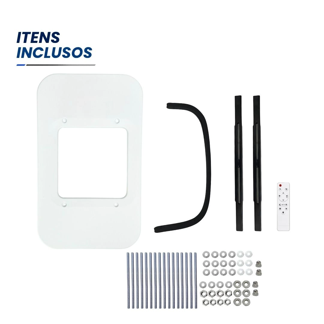 Kit Ar-Condicionado Para Caminhão Motorhome Van Trator Teto Elétrico Portátil Inverter 24v 9000 BTU EDN Kit Ar-Condicionado Para Caminhão Motorhome Van Trator Teto Elétrico Portátil Inverter 24v 9000 BTU EDN