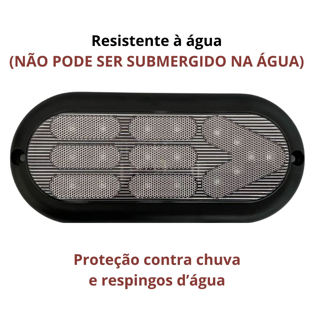 Kit Lanterna Traseira Carretinha Leds Cristal + Luz de Placa