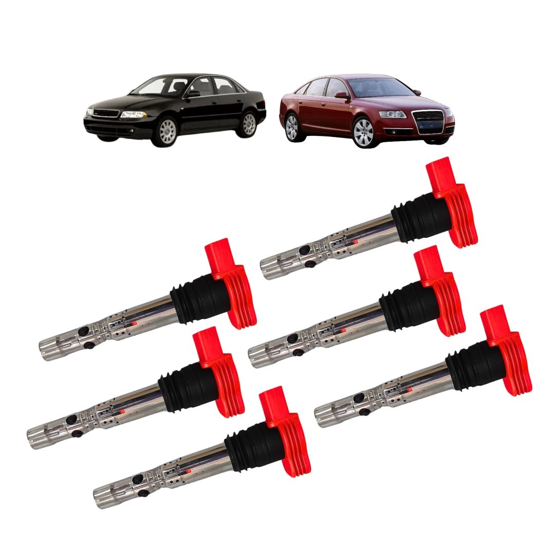 Kit 6 Bobina Ignição Para Audi A4 A6 3.0 2001 a 2006 Hella Kit 6 Bobina Ignição Para Audi A4 A6 3.0 2001 a 2006 Hella