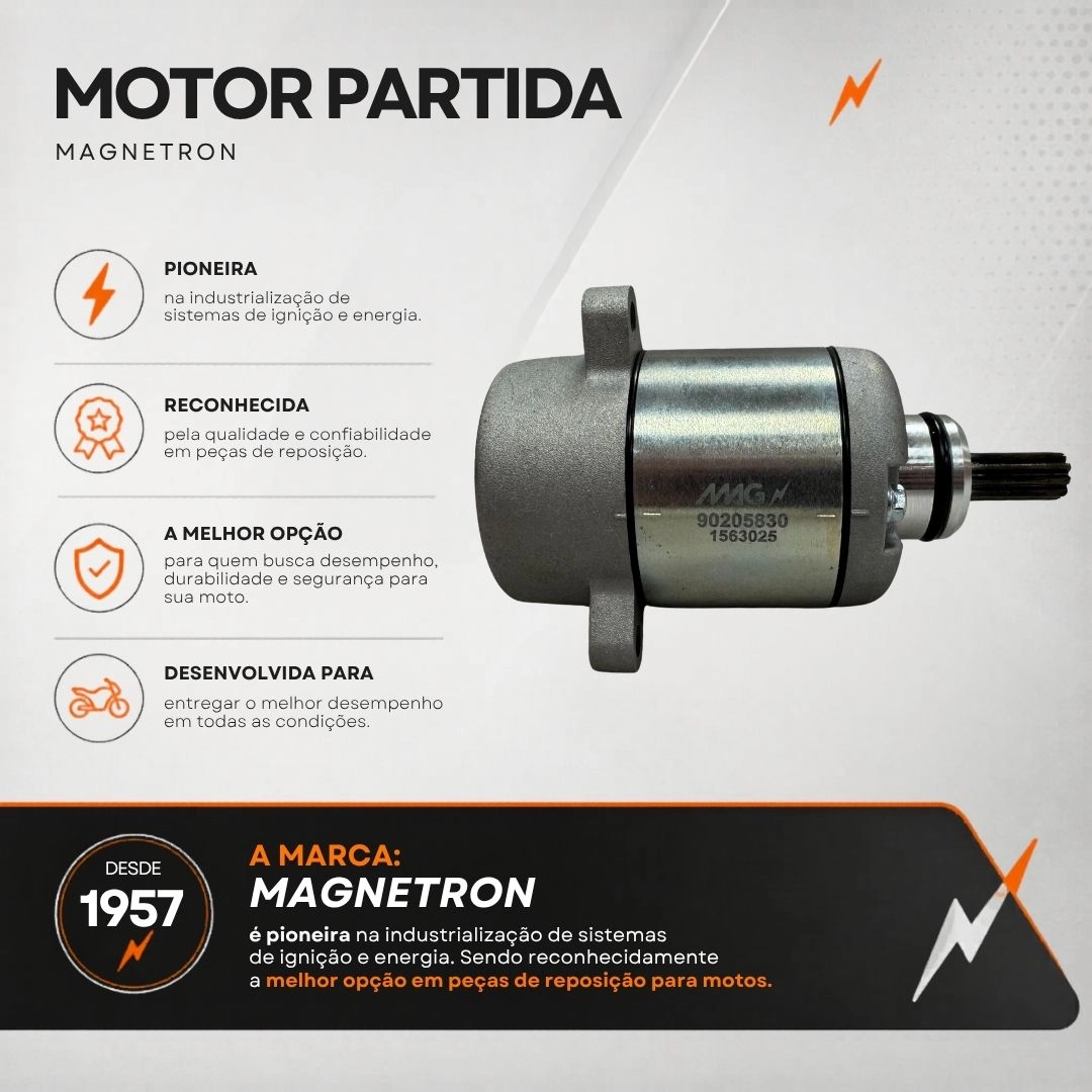 Motor de Arranque Partida 9 Dentes 12v Para Honda Biz 125 Es Ex Cbs 2011 a 2024 Magnetron 90205830 Motor de Arranque Partida 9 Dentes 12v Para Honda Biz 125 Es Ex Cbs 2011 a 2024 Magnetron 90205830