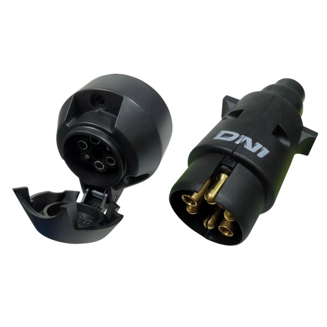 Kit Femea Macho Tomada Elétrica Reboque Carretinha 6p DNI Kit Femea Macho Tomada Elétrica Reboque Carretinha 6p DNI