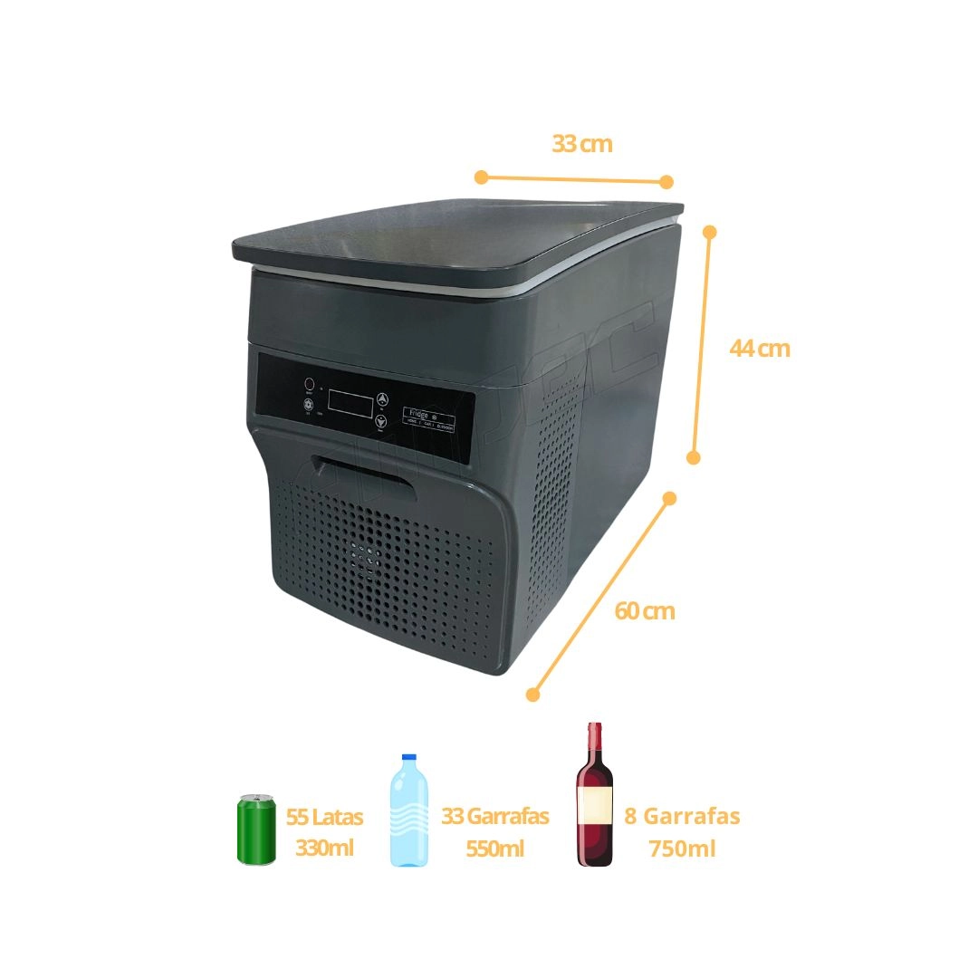 Geladeira 36 Litros 12V/24V 110v/220v Caminhão Ônibus Van