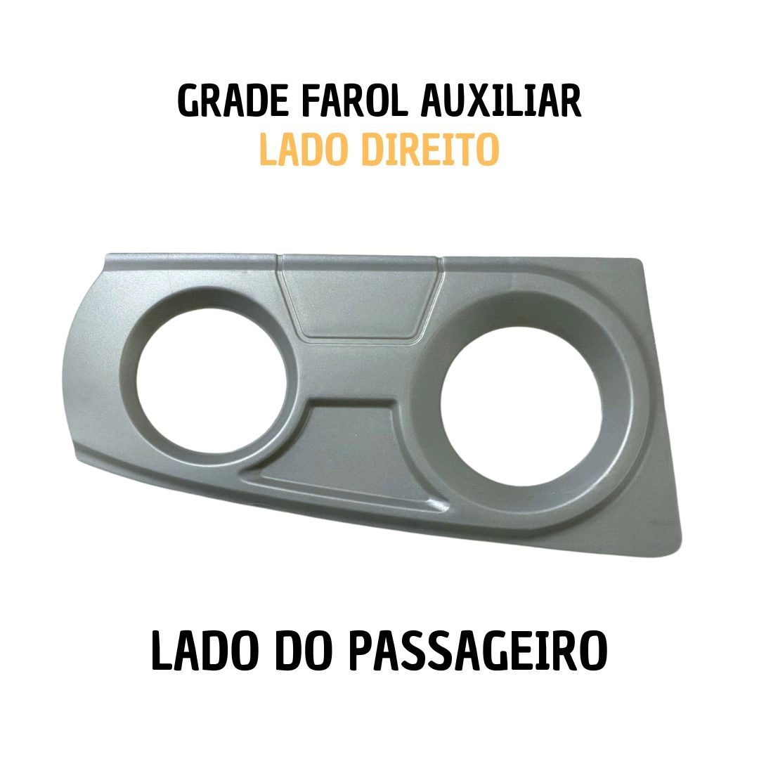 Moldura Farol Auxiliar Para Iveco Stralis Cinza LD
