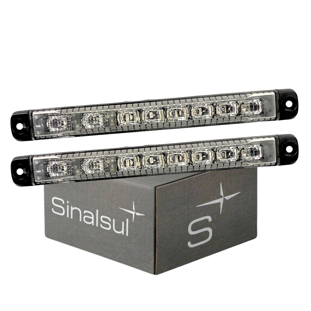 Par Lanterna Auxiliar Traseira Pisca Seta Luz Posição Led