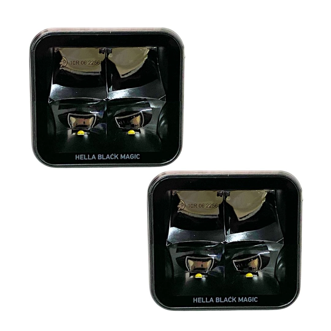 Par Farol Auxiliar Led Hella Cubo Black Magic 3,2p 8cm Spot Par Farol Auxiliar Led Hella Cubo Black Magic 3,2p 8cm Spot