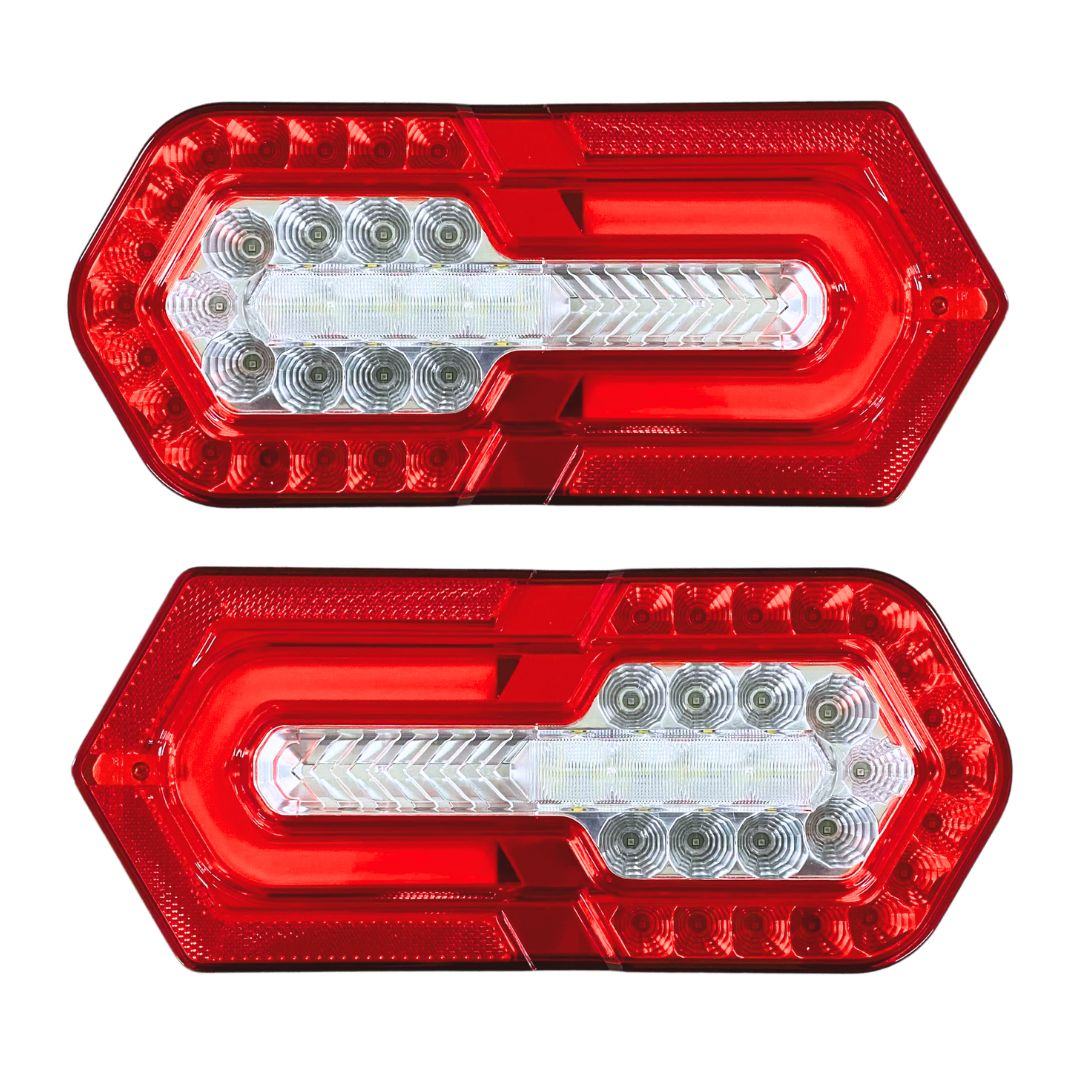 Par Lanterna Traseira 24v LED Universal Implementos Posição Freio Ré Pisca Sequencial Sinal Sul 223724 Par Lanterna Traseira 24v LED Universal Implementos Posição Freio Ré Pisca Sequencial Sinal Sul 223724