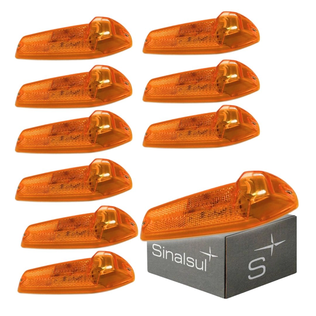 Kit 10 Lanterna Lateral Posição Direcional LED Bivolt 12/24v