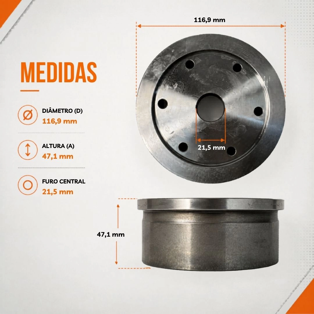 Volante Magneto Para Honda Cg Fan 125 Cg Cargo 125 Es Esd 2009 a 2015 Bros 125 Magnetron 90230920