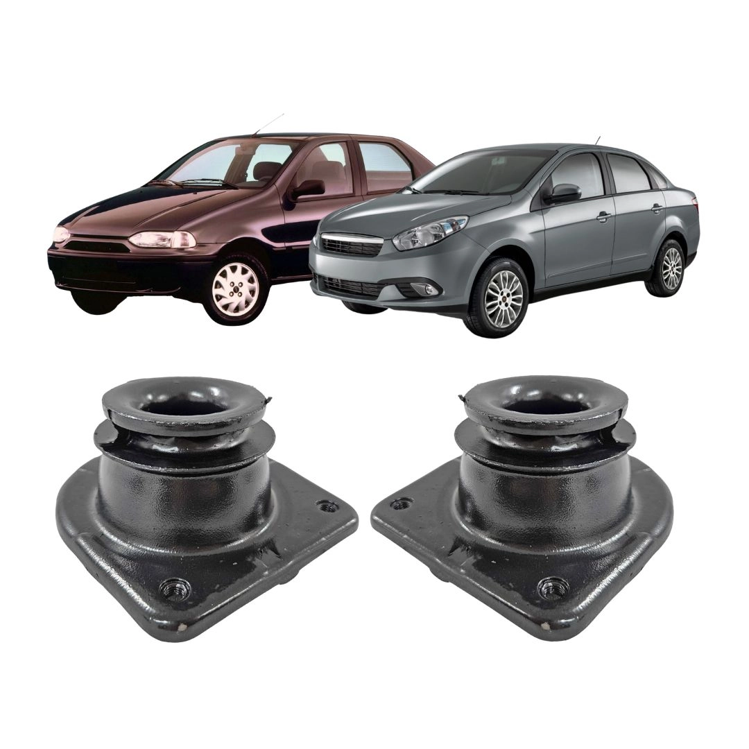 Par Coxim Amortecedor Dianteiro Rolamento Para Siena 98 a 16