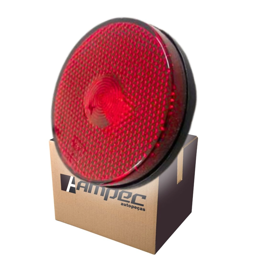 Lanterna Lateral Implemento G 85mm Sem Suporte LED Vermelha Para Carreta Caminhão Trailer Reboque